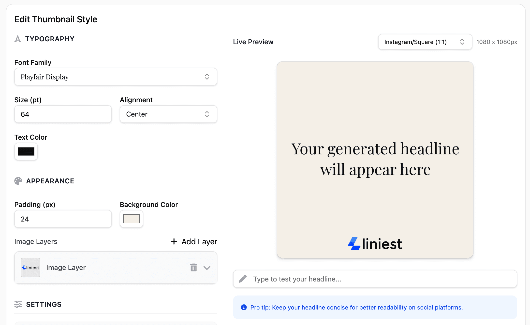 Automate thumbnail creation